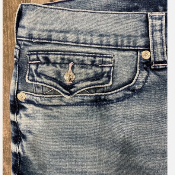 TRUE RELIGION ROCCO LIGHT SHAKER SKINNY JEAN FLAP 44 X 32 NWT *READ FLAWED $159 - Picture 3 of 10